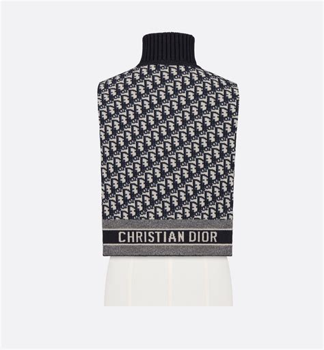 christian dior snood|Long Dior Oblique Reversible Snood Navy Blue Cashmere.